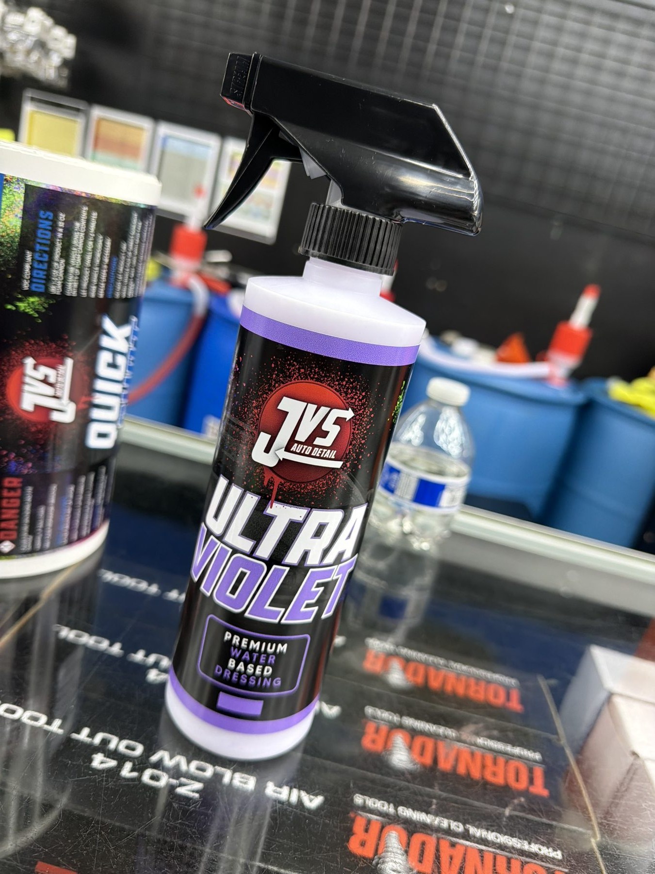 JVS Ultra Violet dressing spray bottle